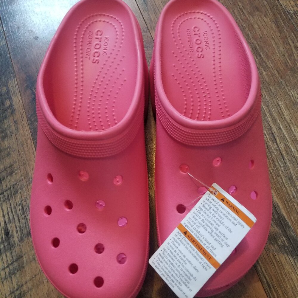 Pink crocs siren clog